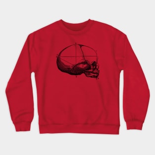 Human Skull - Side View - Vintage Anatomy Crewneck Sweatshirt